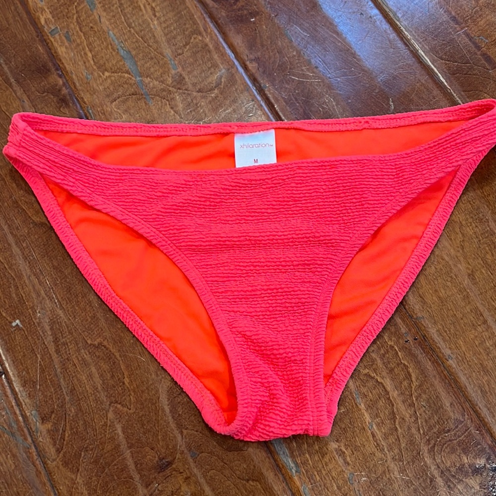 coral/pink bikini bottoms